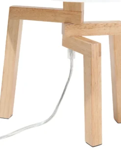 Bordlampe NALON Egetræ Brun/hvid