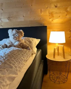 Bordlampe NALON Egetræ Brun/hvid