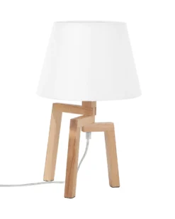 Bordlampe NALON Egetræ Brun/hvid