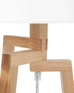 Bordlampe NALON Egetræ Brun/hvid