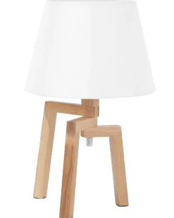 Bordlampe NALON Egetræ Brun/hvid