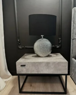 Bordlampe NASVA Keramik Sølv