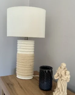 Bordlampe NAVIA Porcelæn Lys Beige
