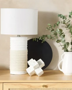 Bordlampe NAVIA Porcelæn Lys Beige