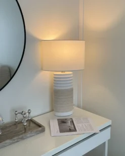 Bordlampe NAVIA Porcelæn Lys Beige