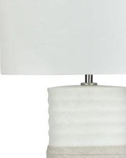 Bordlampe NAVIA Porcelæn Lys Beige