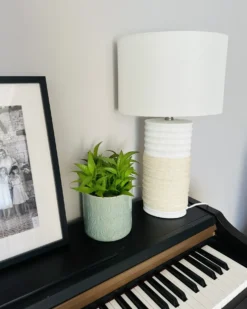 Bordlampe NAVIA Porcelæn Lys Beige