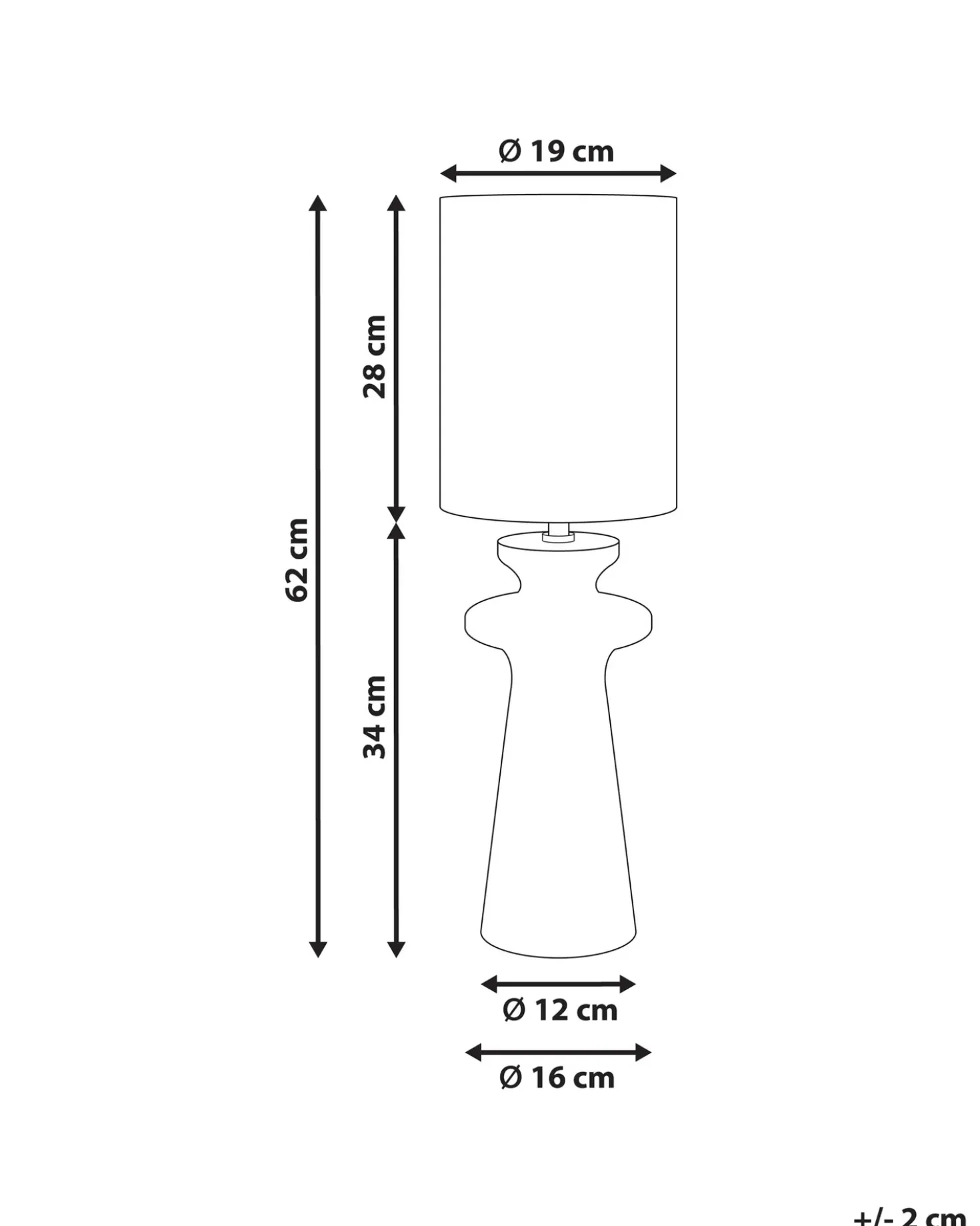 Bordlampe OTEROS Olivengrøn