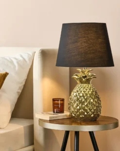 Bordlampe PINEAPPLE Keramik Guld