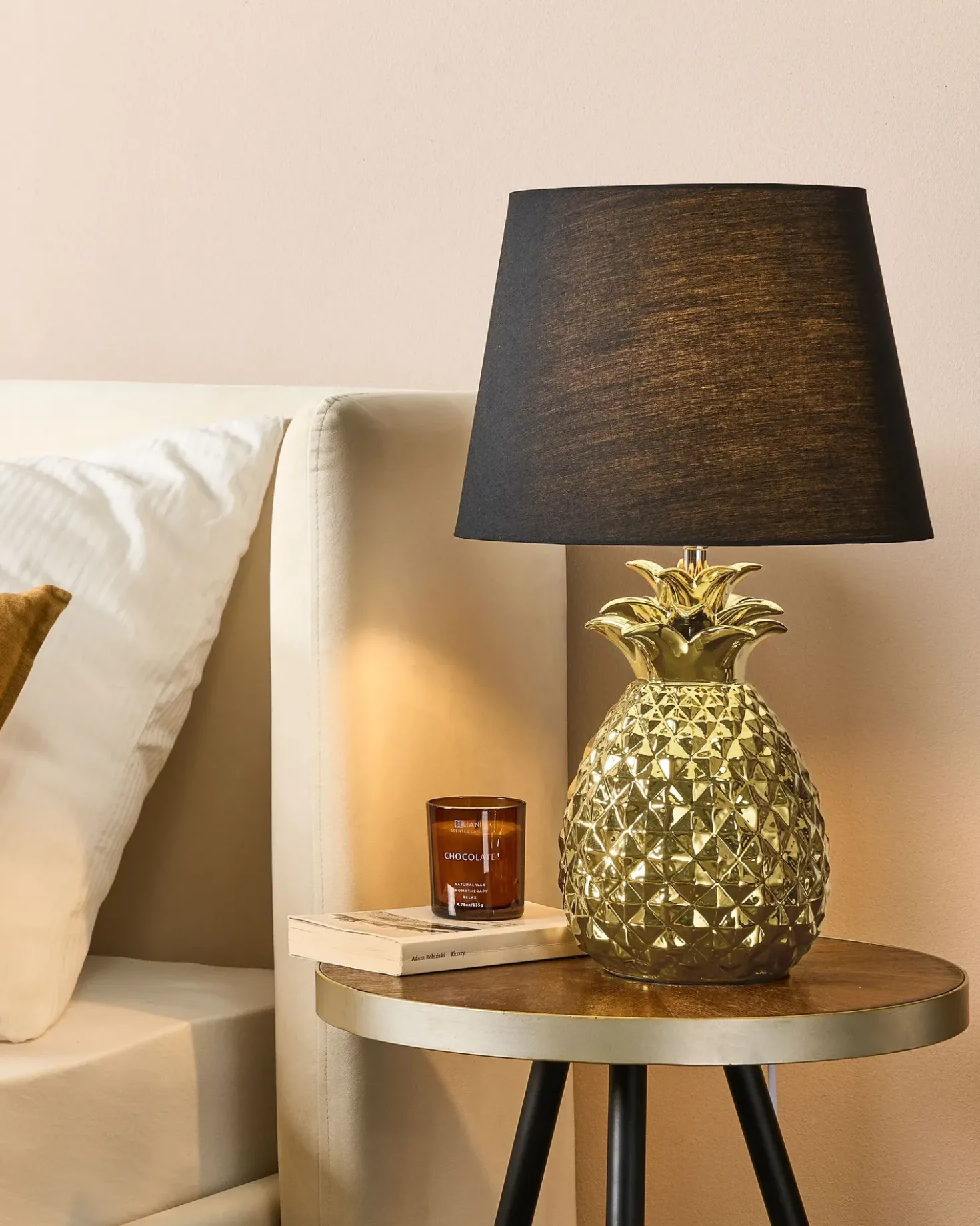 Bordlampe PINEAPPLE Keramik Guld
