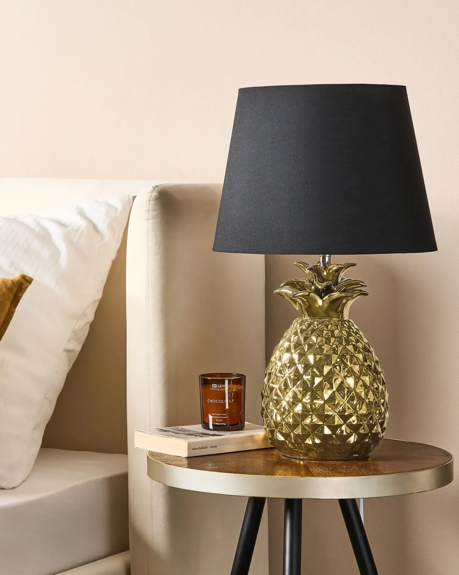 Bordlampe PINEAPPLE Keramik Guld