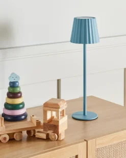 Bordlampe POMBEIRO Metal Himmelblå