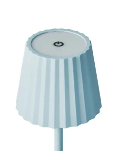 Bordlampe POMBEIRO Metal Himmelblå