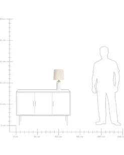 Bordlampe SALIENTE Keramik Cremehvid