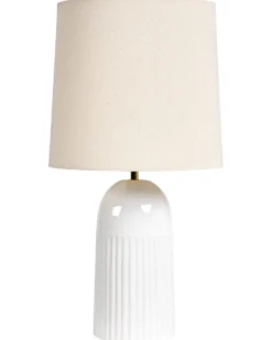 Bordlampe SALIENTE Keramik Cremehvid