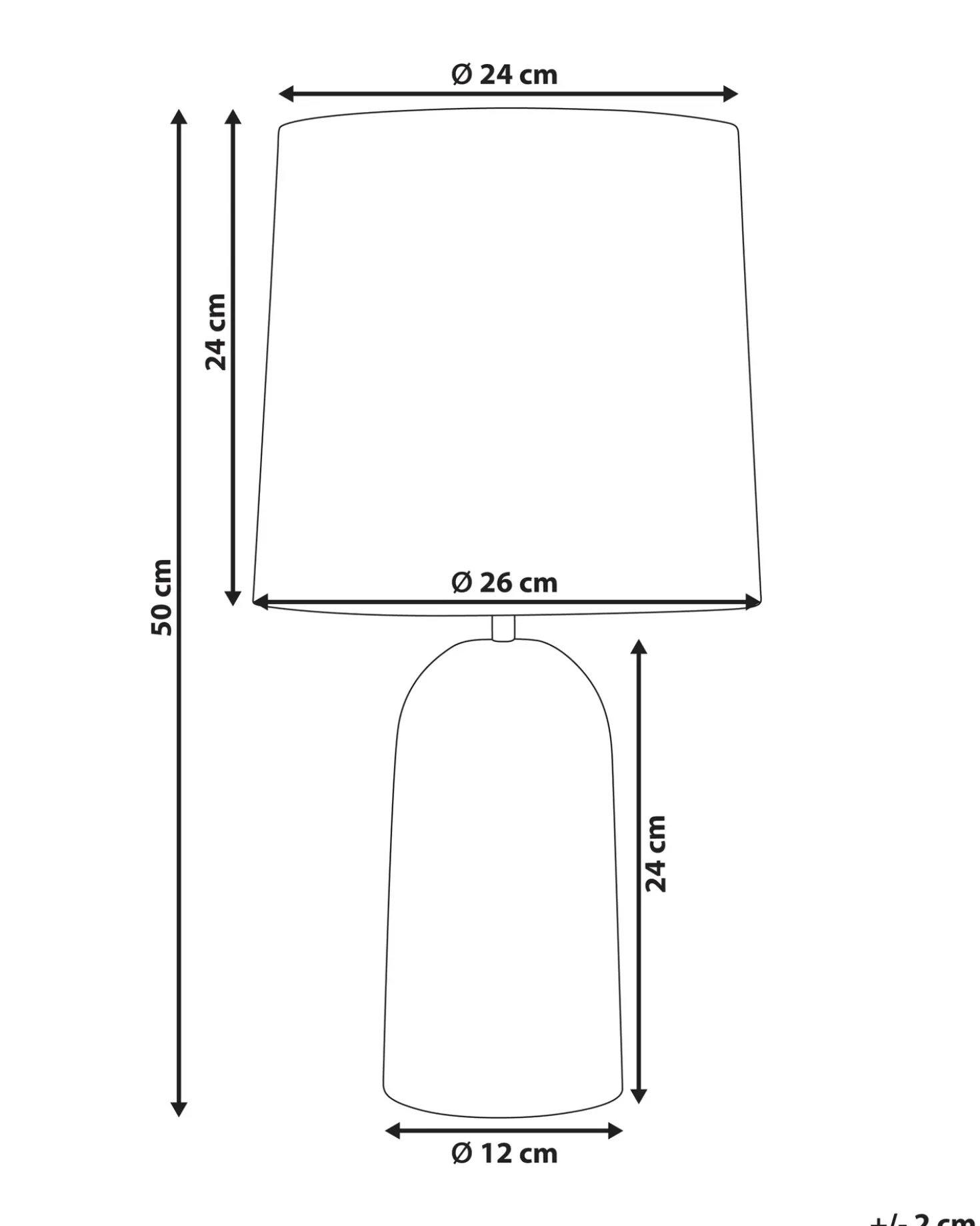Bordlampe SALIENTE Keramik Cremehvid
