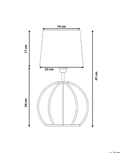 Bordlampe SAMO Brun/hvid