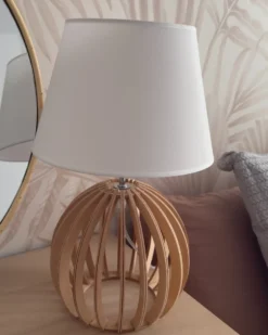 Bordlampe SAMO Brun/hvid