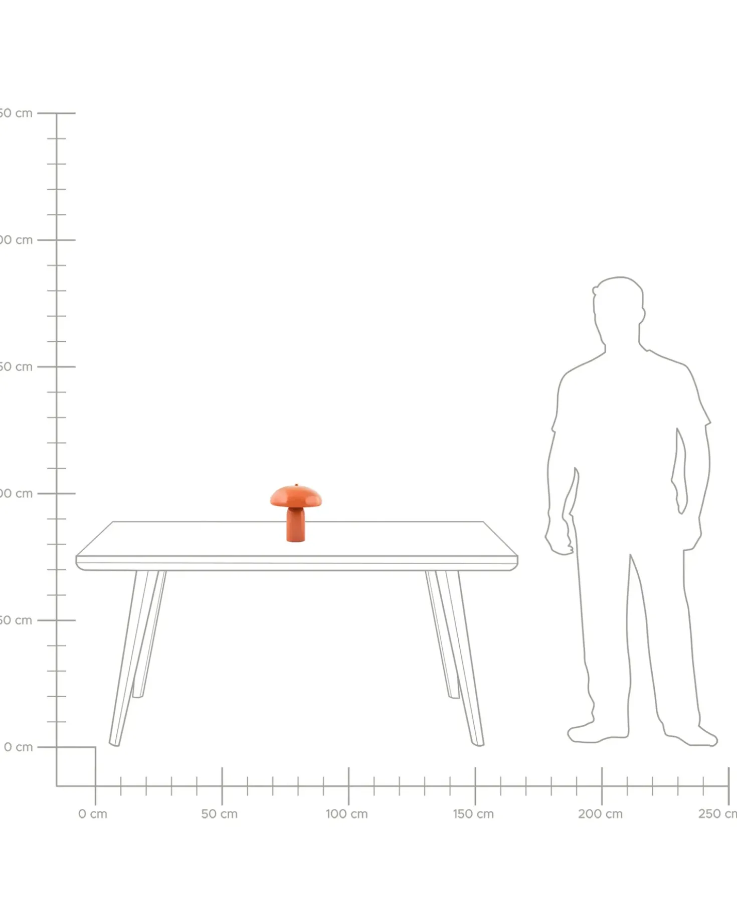 Bordlampe SANYA Metal Orange