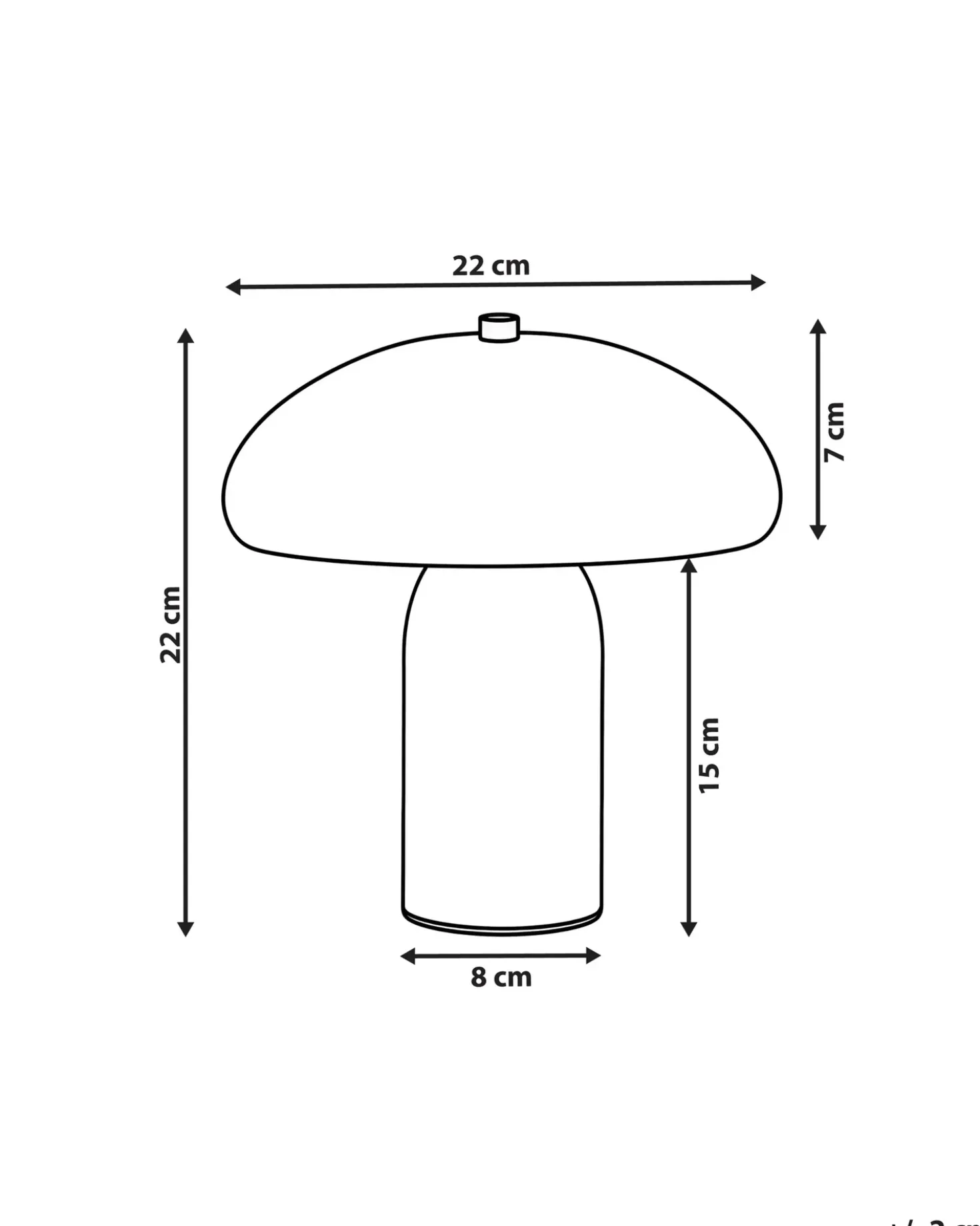 Bordlampe SANYA Metal Orange