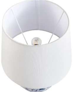 Bordlampe SILVES Porcelæn Hvid/blå