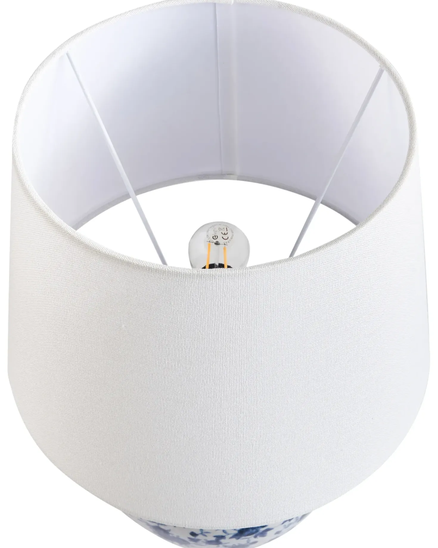 Bordlampe SILVES Porcelæn Hvid/blå