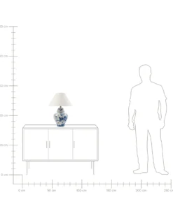 Bordlampe SORRAIA Porcelæn Hvid/blå