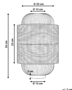 Bordlampe TANGANYIKA Rattan Naturlig