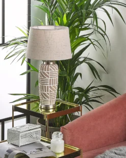 Bordlampe TRAISEN Keramik Beige