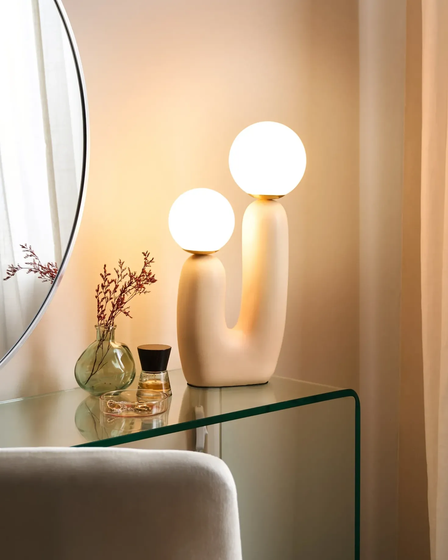 Bordlampe TULUN Beige