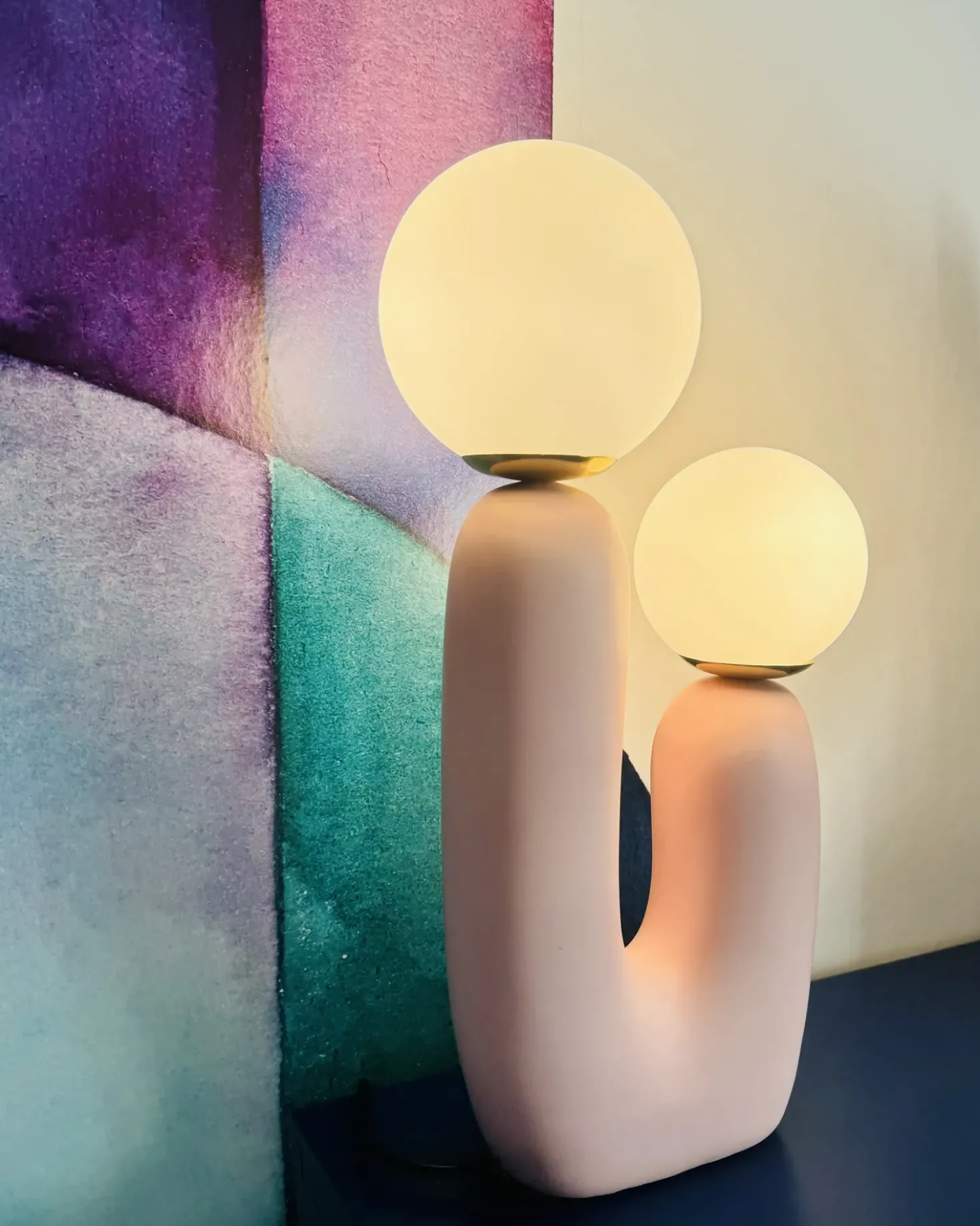 Bordlampe TULUN Pastellrosa