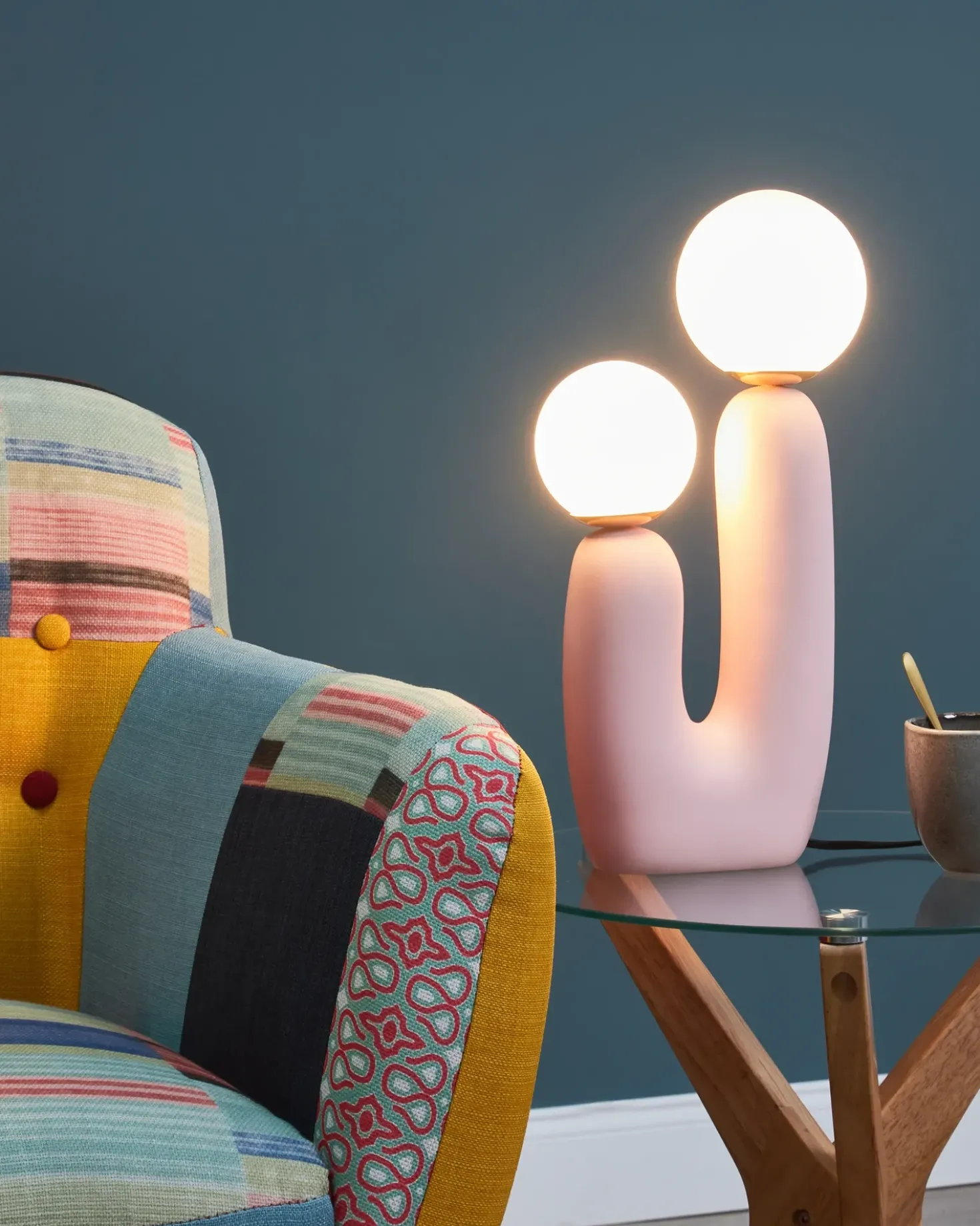 Bordlampe TULUN Pastellrosa