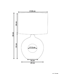 Bordlampe VENTA Keramik Hvid