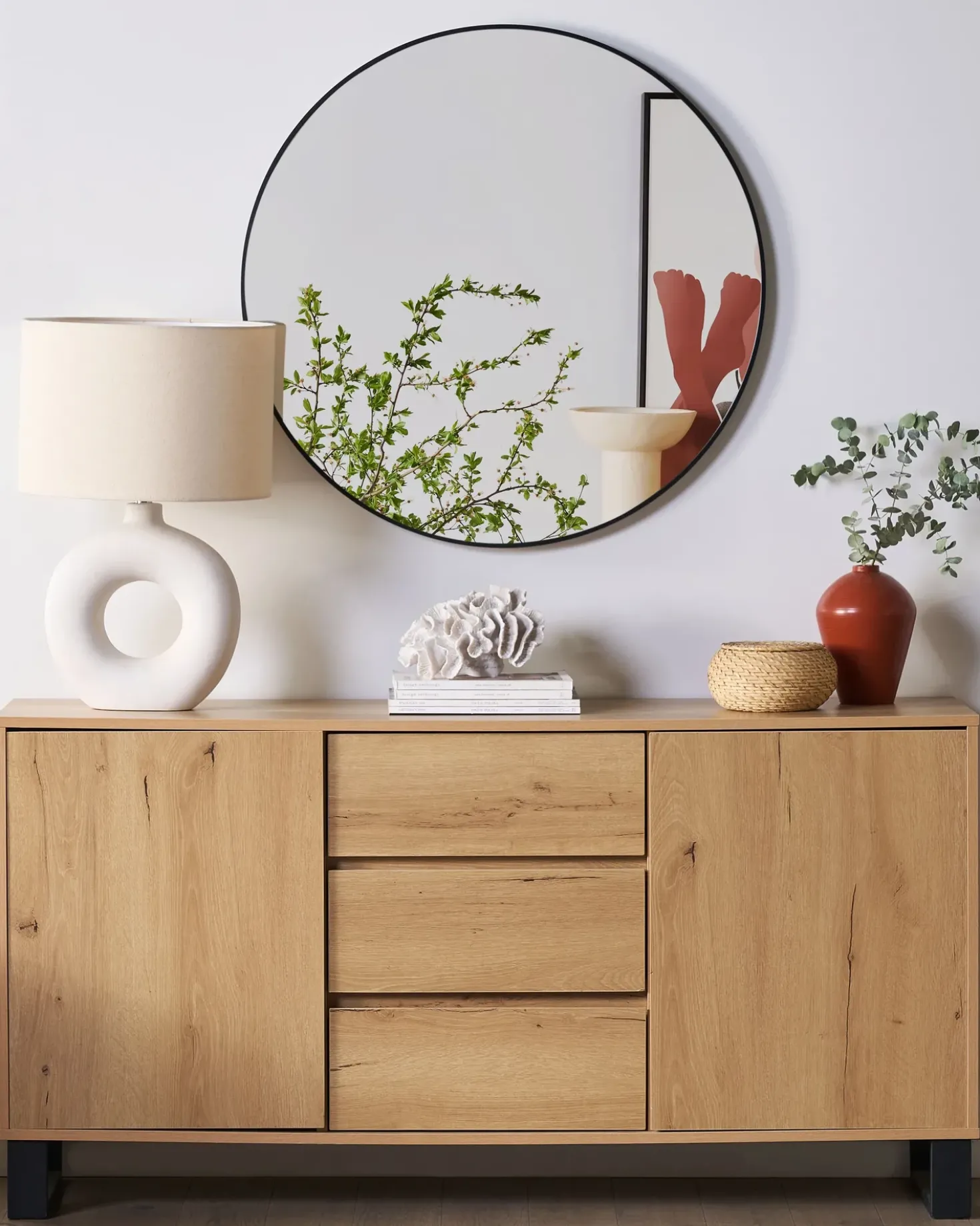 Bordlampe VENTA Keramik Hvid