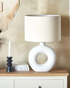 Bordlampe VENTA Keramik Hvid