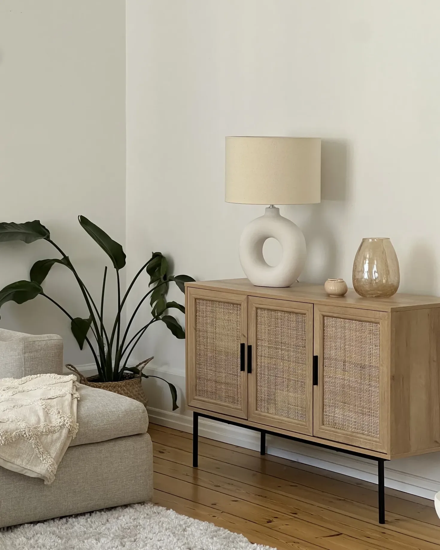 Bordlampe VENTA Keramik Hvid