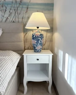 Bordlampe VERUSA Porcelæn Hvid/blå