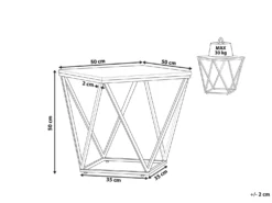 Bord MALIBU Marmor/sort
