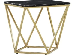 Bord MALIBU Sort/guld