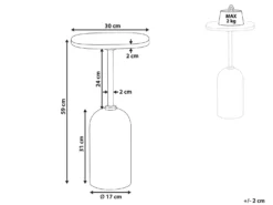Bord OASIS Metal Hvid