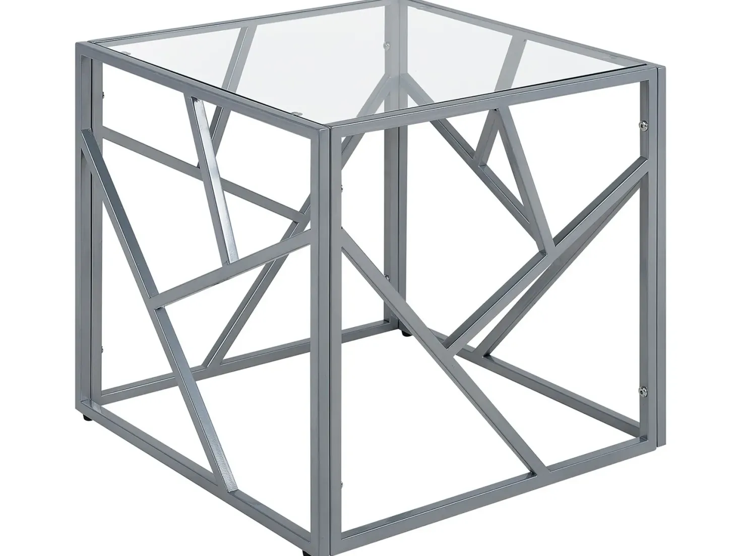 Bord ORLAND Glas Sølv