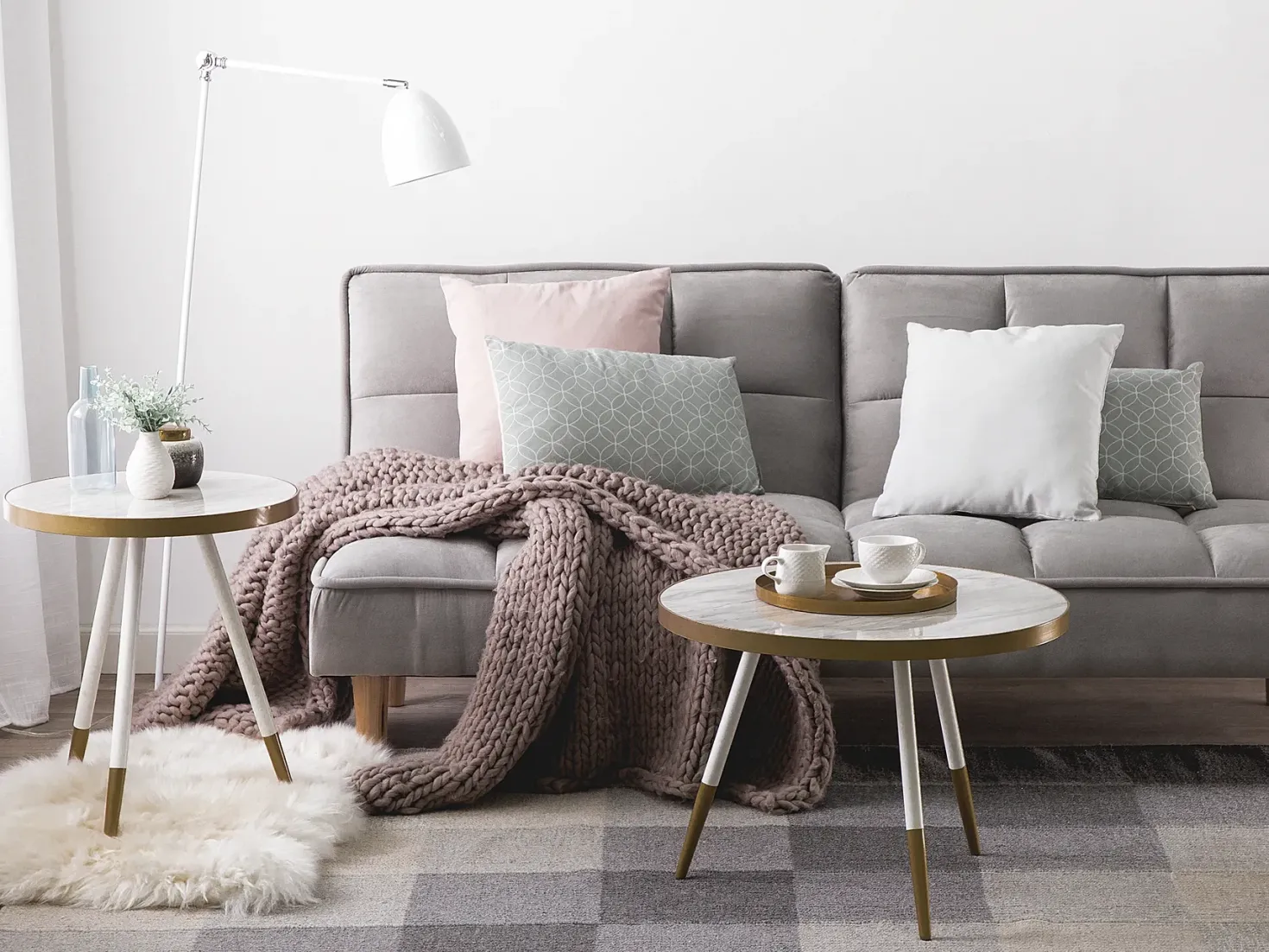 Bord RAMONA Hvid marmor
