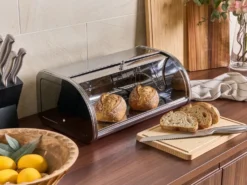 Brødkasse DELECTATION Rustfrit stål Sølv
