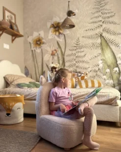 Børnelænestol Enhjørning LULEA Boucle Lys Beige