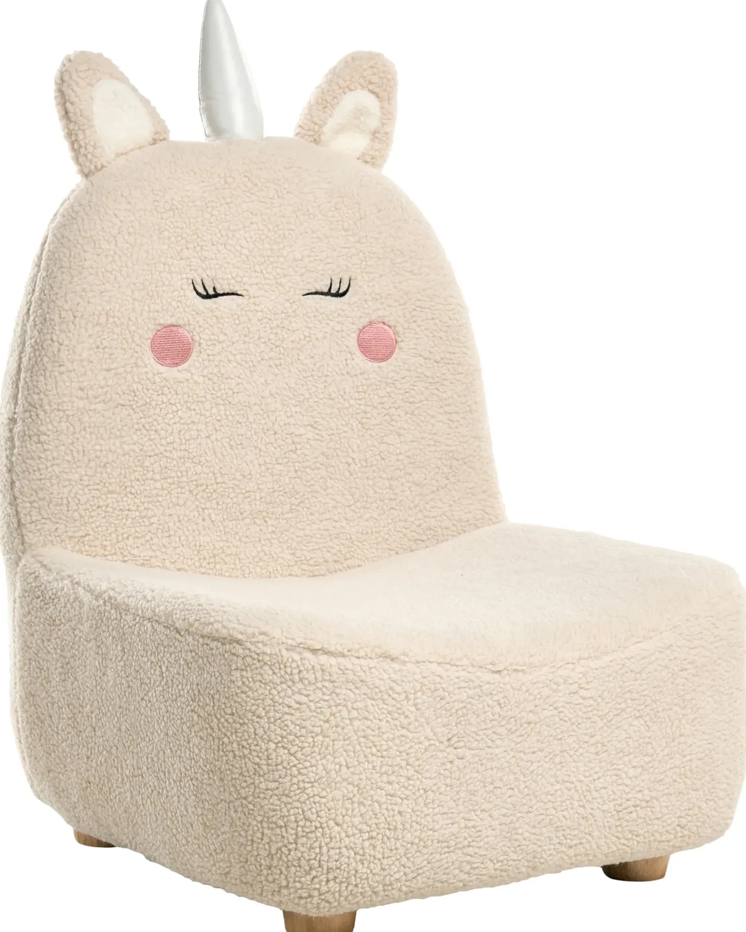Børnelænestol Enhjørning LULEA Boucle Lys Beige