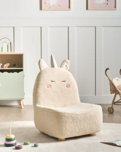 Børnelænestol Enhjørning LULEA Boucle Lys Beige