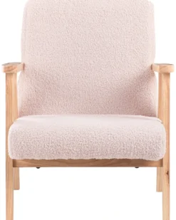 Børnelænestol LINDE Boucle Pastellrosa