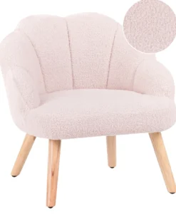 Børnelænestol MILAND Boucle Pastellrosa