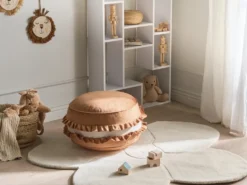 Børnepuf MAROT Velour Brun