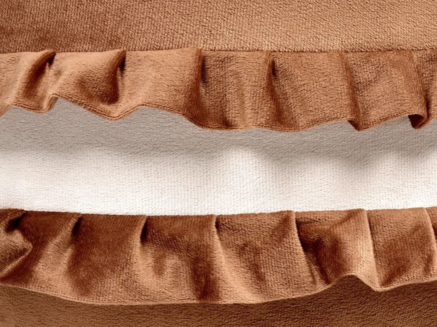 Børnepuf MAROT Velour Brun